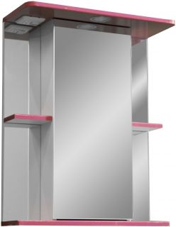 Зеркало-шкаф с подсветкой Stella Polar Колор-1 55см красный SP-00000196